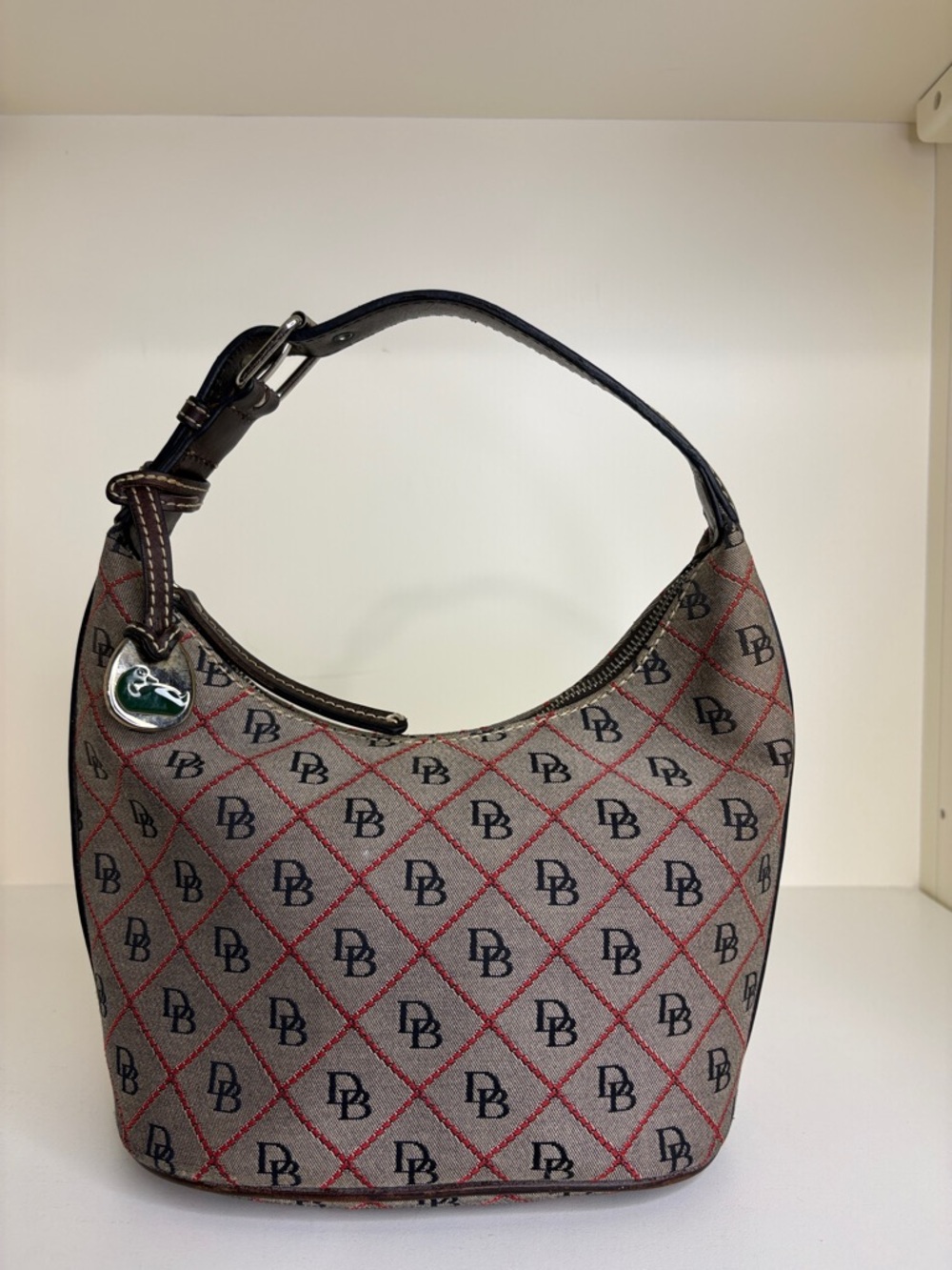 Dooney & Bourke Logo-Print Hobo Bag